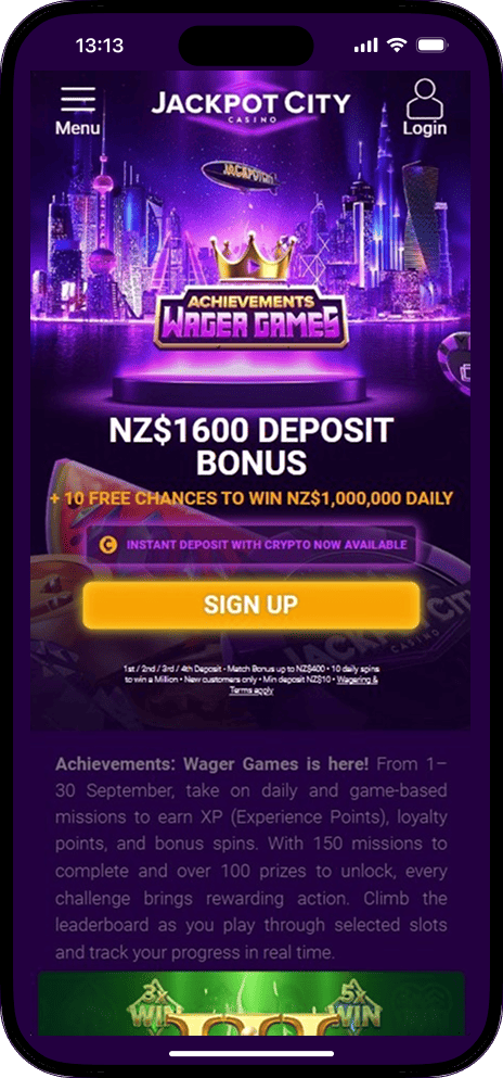 Jackpot City Casino Homepage