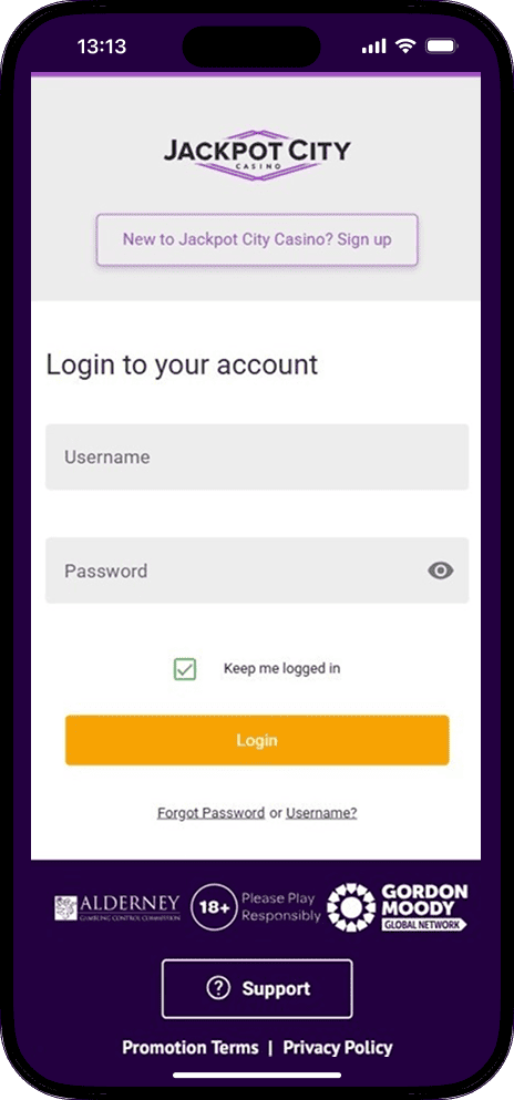 Jackpot City Casino Login